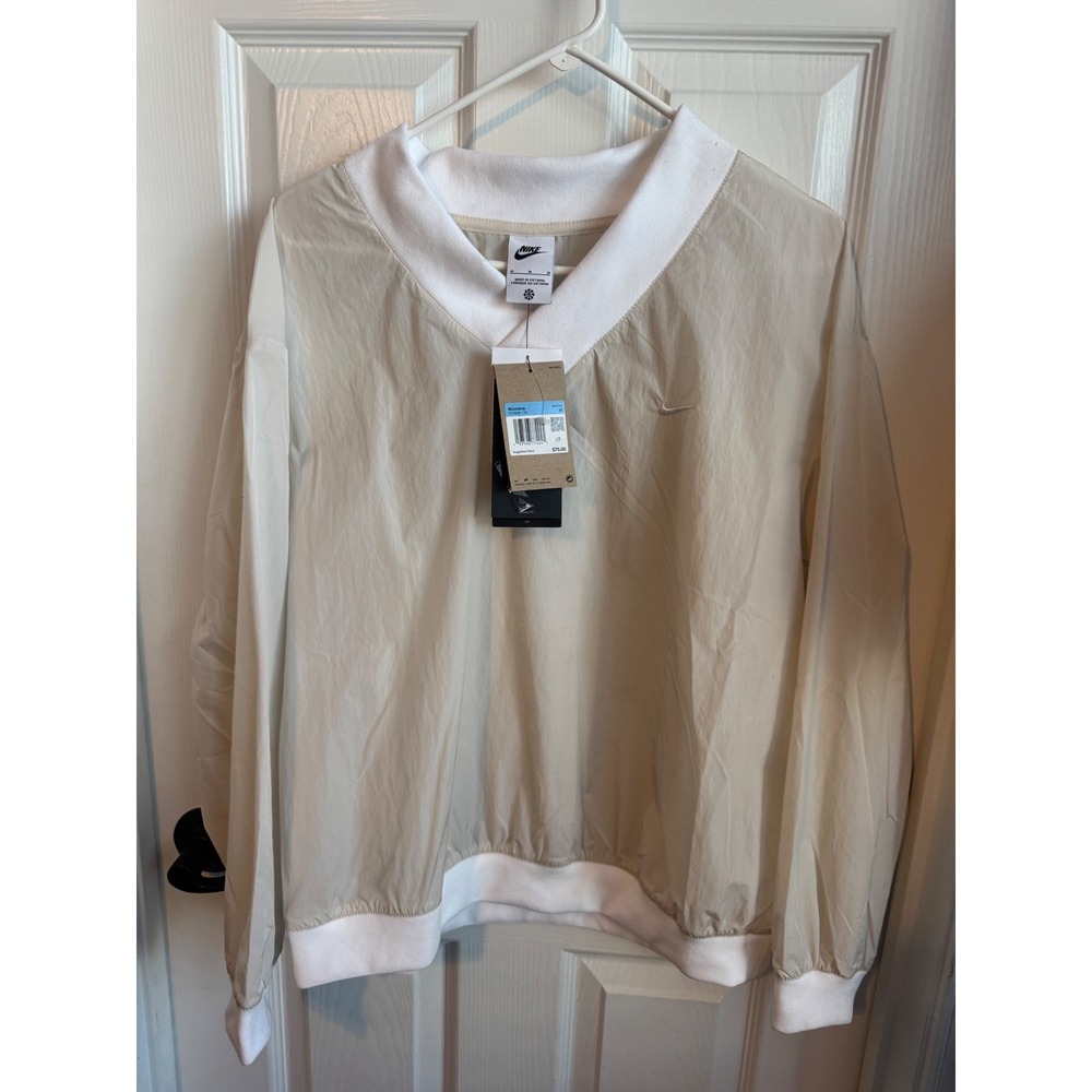 Nike‎ Sportswear Essential Women's Loose UV Woven V-Neck Top | Size M | NWT